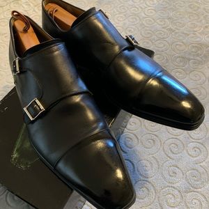 MAGNANNI “Marco” double monk strap dress shoes.